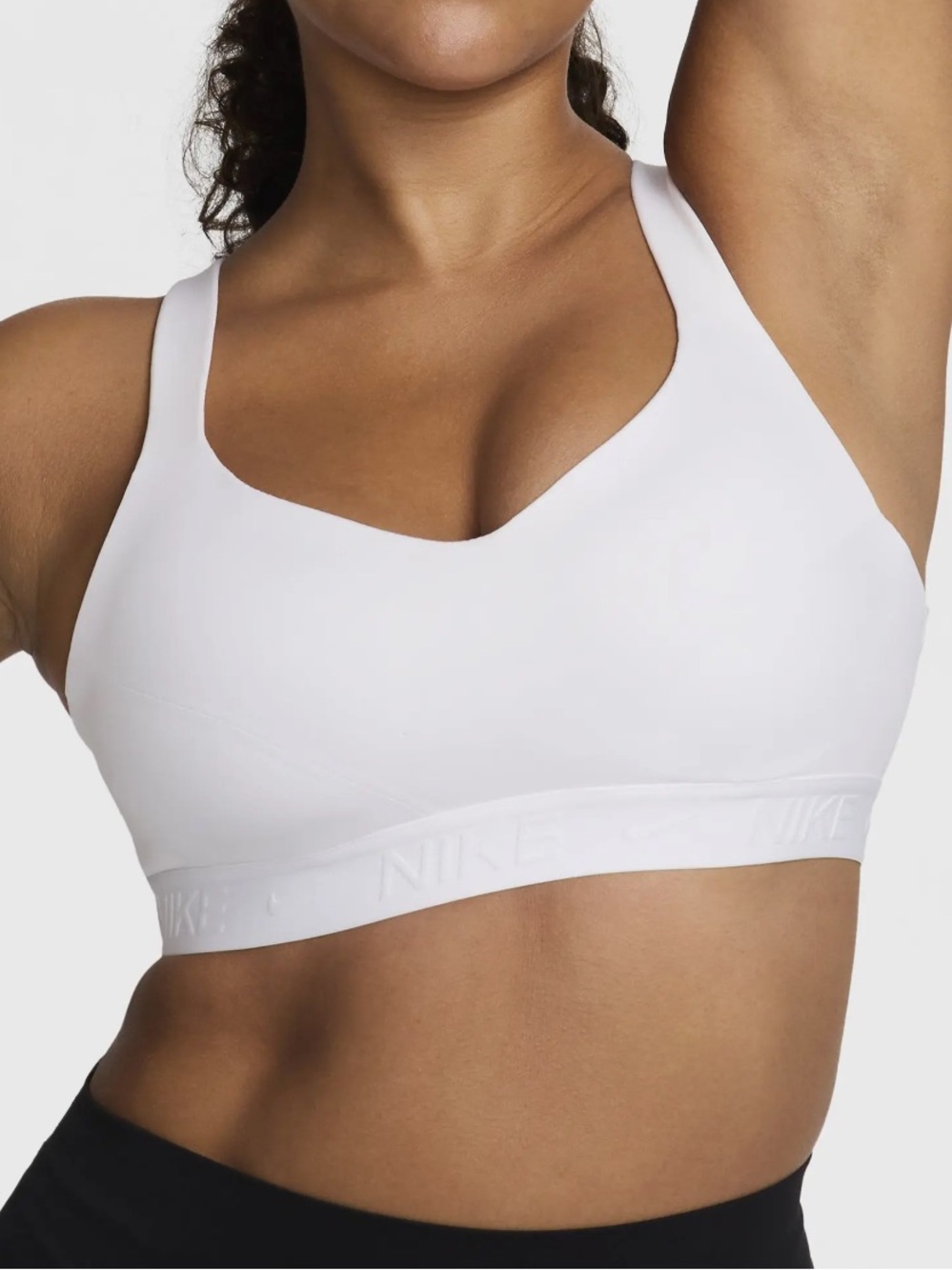 Ladies Nike Indy Dri-FIT High Support Sports Bra White Size XL